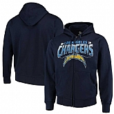 Men's Los Angeles Chargers G III Sports by Carl Banks Perfect Season Full Zip Hoodie Navy,baseball caps,new era cap wholesale,wholesale hats